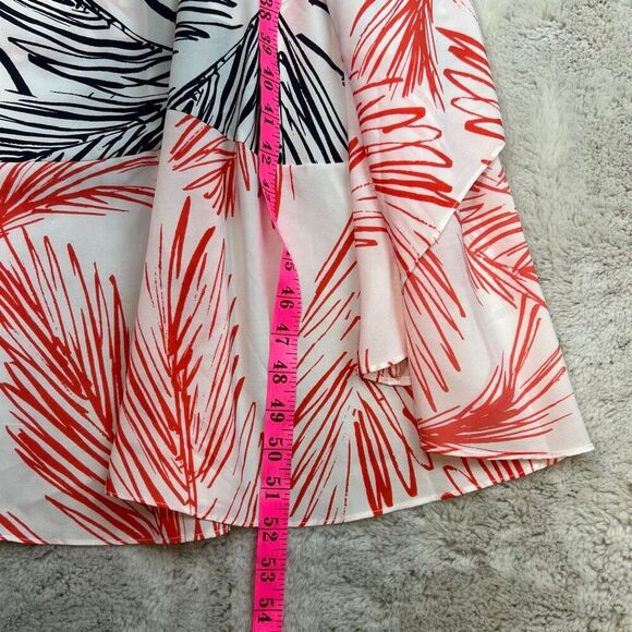 Vince Camuto High Low Tropical Dress Size 4 Sleeveless Keyhole Back Summer Flowy - Picture 8 of 9